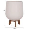 ΣΕΤ 3 ΓΛΑΣΤΡΕΣ ΜΕ TEAK ΒΑΣΕΙΣ TRYLL HM4681.02 FIBER CEMENT ΛΕΥΚΟ