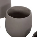 ΣΕΤ 3 ΓΛΑΣΤΡΕΣ ΜΕ TEAK ΒΑΣΕΙΣ TRYLL HM4681.03 FIBER CEMENT--ΓΚΡΙ