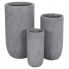 ΣΕΤ 3ΤΜΧ ΓΛΑΣΤΡΕΣ ΚΥΛΙΝΔΡΟΙ ΣΕΙΡΑ GARDENER HM4720 FIBERCLAY-ΧΡΩΜΑ CEMENT Φ44x79Υεκ