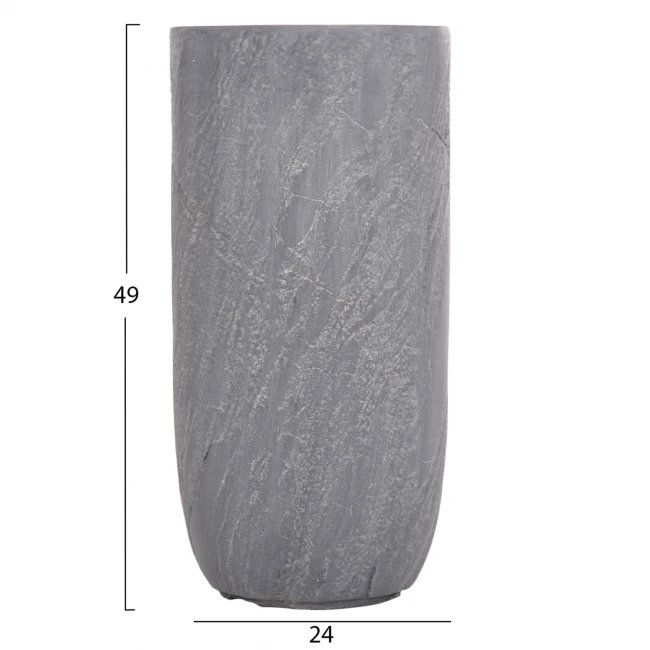 ΣΕΤ 3ΤΜΧ ΓΛΑΣΤΡΕΣ ΚΥΛΙΝΔΡΟΙ ΣΕΙΡΑ GARDENER HM4720 FIBERCLAY-ΧΡΩΜΑ CEMENT Φ44x79Υεκ