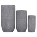 ΣΕΤ 3ΤΜΧ ΓΛΑΣΤΡΕΣ ΚΥΛΙΝΔΡΟΙ ΣΕΙΡΑ GARDENER HM4720 FIBERCLAY-ΧΡΩΜΑ CEMENT Φ44x79Υεκ
