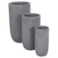 ΣΕΤ 3ΤΜΧ ΓΛΑΣΤΡΕΣ ΚΥΛΙΝΔΡΟΙ ΣΕΙΡΑ GARDENER HM4720 FIBERCLAY-ΧΡΩΜΑ CEMENT Φ44x79Υεκ
