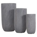 ΣΕΤ 3ΤΜΧ ΓΛΑΣΤΡΕΣ ΚΥΛΙΝΔΡΟΙ ΣΕΙΡΑ GARDENER HM4720 FIBERCLAY-ΧΡΩΜΑ CEMENT Φ44x79Υεκ