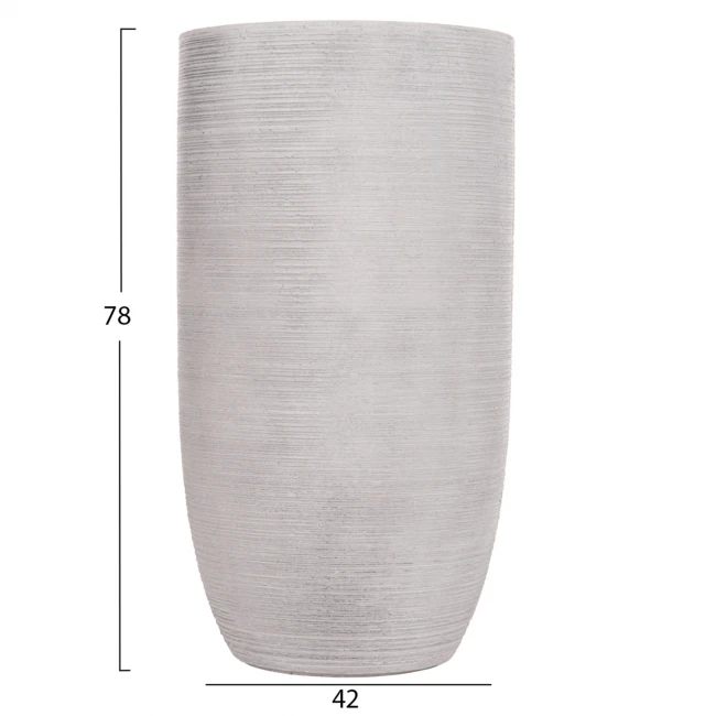 ΣΕΤ 3ΤΜΧ ΓΛΑΣΤΡΕΣ ΚΥΛΙΝΔΡΟΙ ΣΕΙΡΑ GARDENER HM4721 FIBERCLAY-ΧΡΩΜΑ CEMENT Φ42x78Υεκ