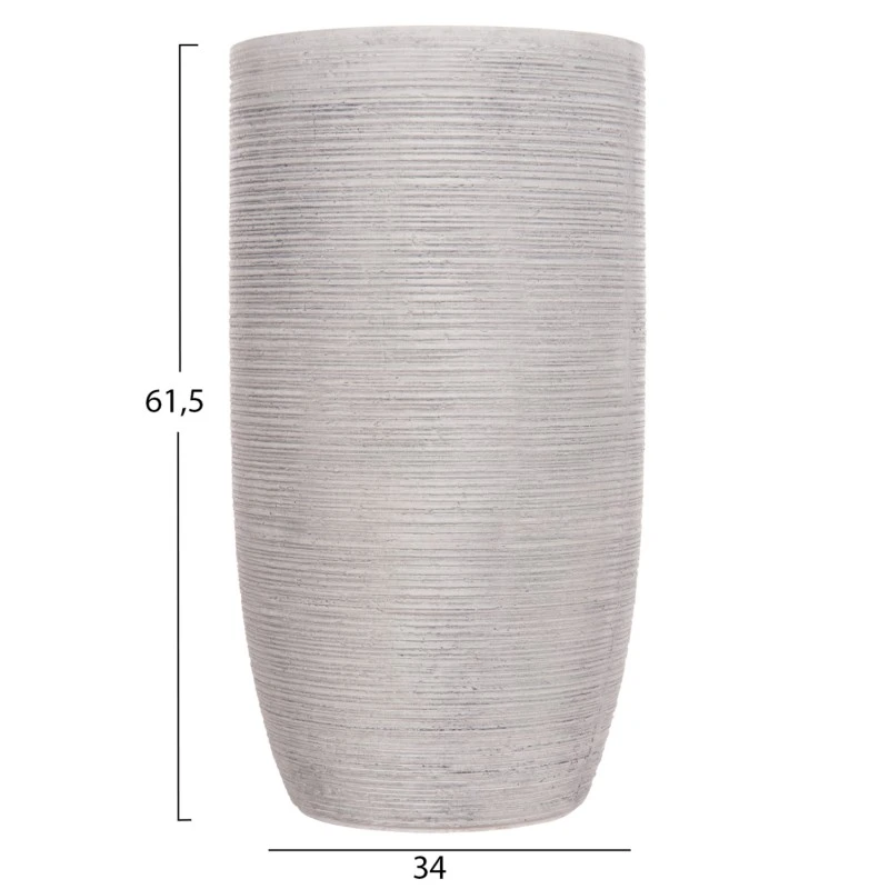 ΣΕΤ 3ΤΜΧ ΓΛΑΣΤΡΕΣ ΚΥΛΙΝΔΡΟΙ ΣΕΙΡΑ GARDENER HM4721 FIBERCLAY-ΧΡΩΜΑ CEMENT Φ42x78Υεκ