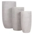ΣΕΤ 3ΤΜΧ ΓΛΑΣΤΡΕΣ ΚΥΛΙΝΔΡΟΙ ΣΕΙΡΑ GARDENER HM4721 FIBERCLAY-ΧΡΩΜΑ CEMENT Φ42x78Υεκ