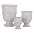 ΣΕΤ 3ΤΜΧ ΓΛΑΣΤΡΕΣ ΜΕ ΑΝΑΓΛΥΦΟ GARDENER HM4729 FIBERCLAY-ΣΕ ΥΠΟΛΕΥΚΟ Φ58x72.5Υεκ
