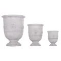 ΣΕΤ 3ΤΜΧ ΓΛΑΣΤΡΕΣ ΜΕ ΑΝΑΓΛΥΦΟ GARDENER HM4729 FIBERCLAY-ΣΕ ΥΠΟΛΕΥΚΟ Φ58x72.5Υεκ