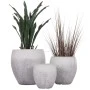 ΣΕΤ 3ΤΜΧ ΓΛΑΣΤΡΕΣ ΣΕΙΡΑ GARDENER HM4718 FIBERCLAY ΛΕΥΚΟ Φ55x54Υεκ