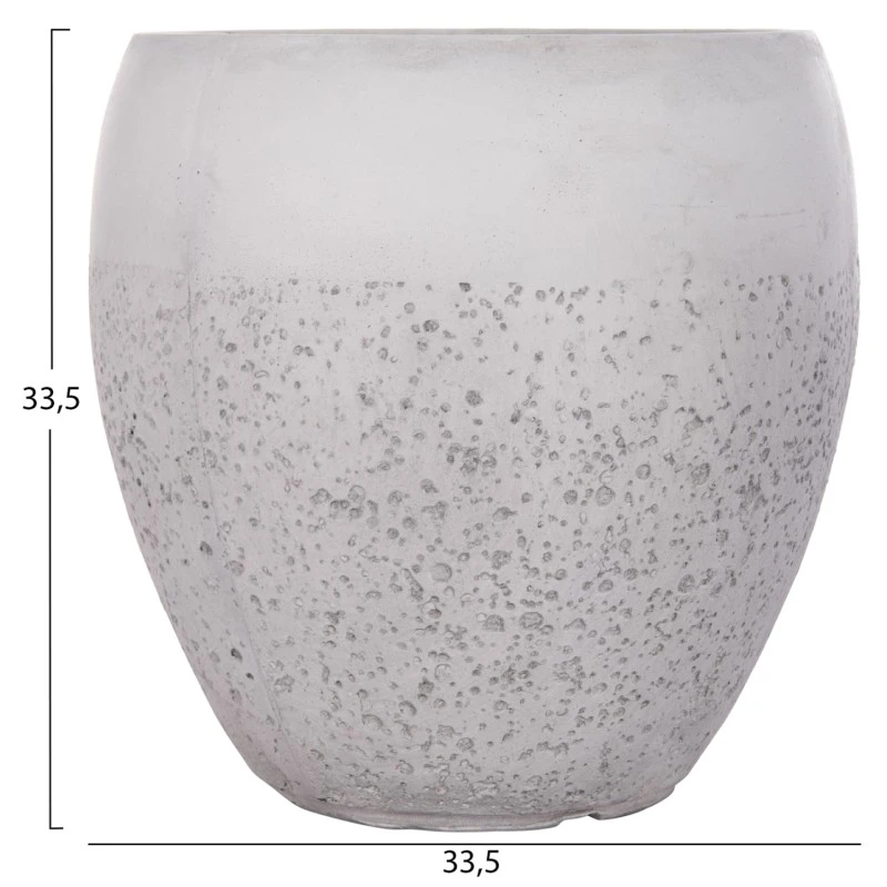 ΣΕΤ 3ΤΜΧ ΓΛΑΣΤΡΕΣ ΣΕΙΡΑ GARDENER HM4718 FIBERCLAY ΛΕΥΚΟ Φ55x54Υεκ