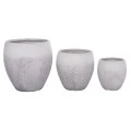 ΣΕΤ 3ΤΜΧ ΓΛΑΣΤΡΕΣ ΣΕΙΡΑ GARDENER HM4718 FIBERCLAY ΛΕΥΚΟ Φ55x54Υεκ