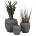 ΣΕΤ 3ΤΜΧ ΓΛΑΣΤΡΕΣ ΣΕΙΡΑ GARDENER HM4725 FIBERCLAY-ΣΕ ΣΚΟΥΡΟ CEMENT ΧΡΩΜΑ Φ55x54Υεκ