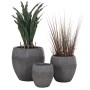 ΣΕΤ 3ΤΜΧ ΓΛΑΣΤΡΕΣ ΣΕΙΡΑ GARDENER HM4725 FIBERCLAY-ΣΕ ΣΚΟΥΡΟ CEMENT ΧΡΩΜΑ Φ55x54Υεκ