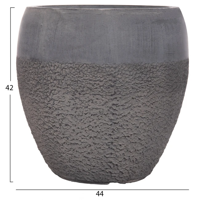ΣΕΤ 3ΤΜΧ ΓΛΑΣΤΡΕΣ ΣΕΙΡΑ GARDENER HM4725 FIBERCLAY-ΣΕ ΣΚΟΥΡΟ CEMENT ΧΡΩΜΑ Φ55x54Υεκ