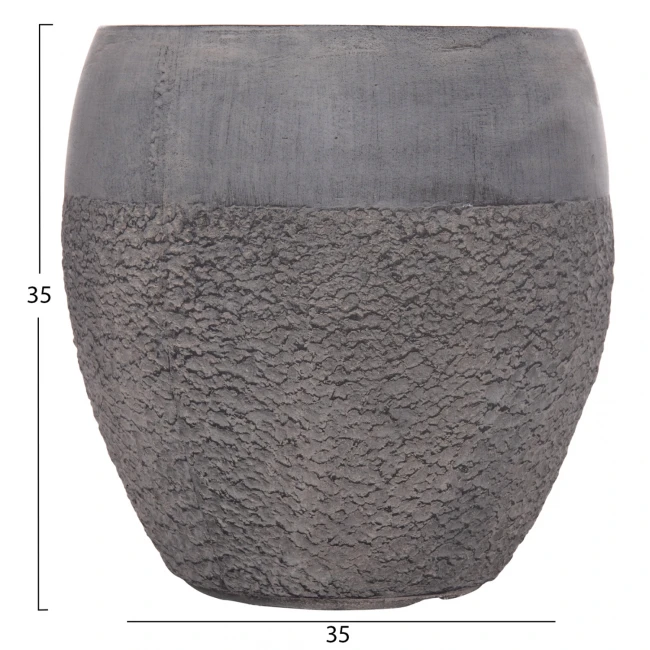 ΣΕΤ 3ΤΜΧ ΓΛΑΣΤΡΕΣ ΣΕΙΡΑ GARDENER HM4725 FIBERCLAY-ΣΕ ΣΚΟΥΡΟ CEMENT ΧΡΩΜΑ Φ55x54Υεκ
