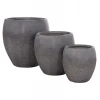 ΣΕΤ 3ΤΜΧ ΓΛΑΣΤΡΕΣ ΣΕΙΡΑ GARDENER HM4725 FIBERCLAY-ΣΕ ΣΚΟΥΡΟ CEMENT ΧΡΩΜΑ Φ55x54Υεκ