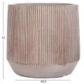 ΣΕΤ 3ΤΜΧ ΓΛΑΣΤΡΕΣ ΣΤΡΟΓΓΥΛΕΣ ΣΕΙΡΑ GARDENER HM4724 FIBERCLAY-ΧΡΩΜΑ CEMENT Φ55x55Υεκ