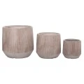 ΣΕΤ 3ΤΜΧ ΓΛΑΣΤΡΕΣ ΣΤΡΟΓΓΥΛΕΣ ΣΕΙΡΑ GARDENER HM4724 FIBERCLAY-ΧΡΩΜΑ CEMENT Φ55x55Υεκ