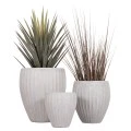 ΣΕΤ 3ΤΜΧ ΓΛΑΣΤΡΕΣ ΣΤΡΟΓΓΥΛΕΣ ΣΕΙΡΑ GARDENER HM4728 FIBERCLAY-ΧΡΩΜΑ CEMENT Φ48x56Υεκ