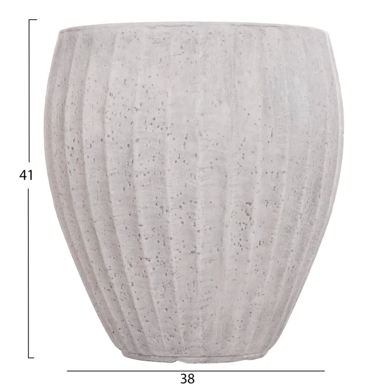 ΣΕΤ 3ΤΜΧ ΓΛΑΣΤΡΕΣ ΣΤΡΟΓΓΥΛΕΣ ΣΕΙΡΑ GARDENER HM4728 FIBERCLAY-ΧΡΩΜΑ CEMENT Φ48x56Υεκ