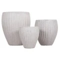 ΣΕΤ 3ΤΜΧ ΓΛΑΣΤΡΕΣ ΣΤΡΟΓΓΥΛΕΣ ΣΕΙΡΑ GARDENER HM4728 FIBERCLAY-ΧΡΩΜΑ CEMENT Φ48x56Υεκ