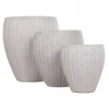 ΣΕΤ 3ΤΜΧ ΓΛΑΣΤΡΕΣ ΣΤΡΟΓΓΥΛΕΣ ΣΕΙΡΑ GARDENER HM4728 FIBERCLAY-ΧΡΩΜΑ CEMENT Φ48x56Υεκ