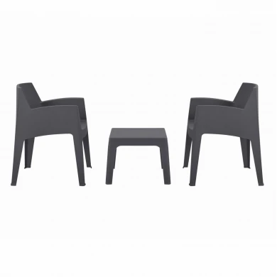 ΣΕΤ 3ΤΜΧ ΠΟΛΥΠΡΟΠΥΛΕΝΙΟΥ SLEEK HM21267.10 ΤΡΑΠΕΖΑΚΙ & 2 ΠΟΛΥΘΡΟΝΕΣ-ΓΚΡΙ