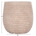 ΣΕΤ 4ΤΜΧ ΓΛΑΣΤΡΕΣ ΣΤΡΟΓΓΥΛΕΣ GARDENER HM4722 FIBERCLAY--IVORY CEMENT Φ54x54Υεκ