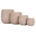 ΣΕΤ 4ΤΜΧ ΓΛΑΣΤΡΕΣ ΣΤΡΟΓΓΥΛΕΣ GARDENER HM4722 FIBERCLAY--IVORY CEMENT Φ54x54Υεκ