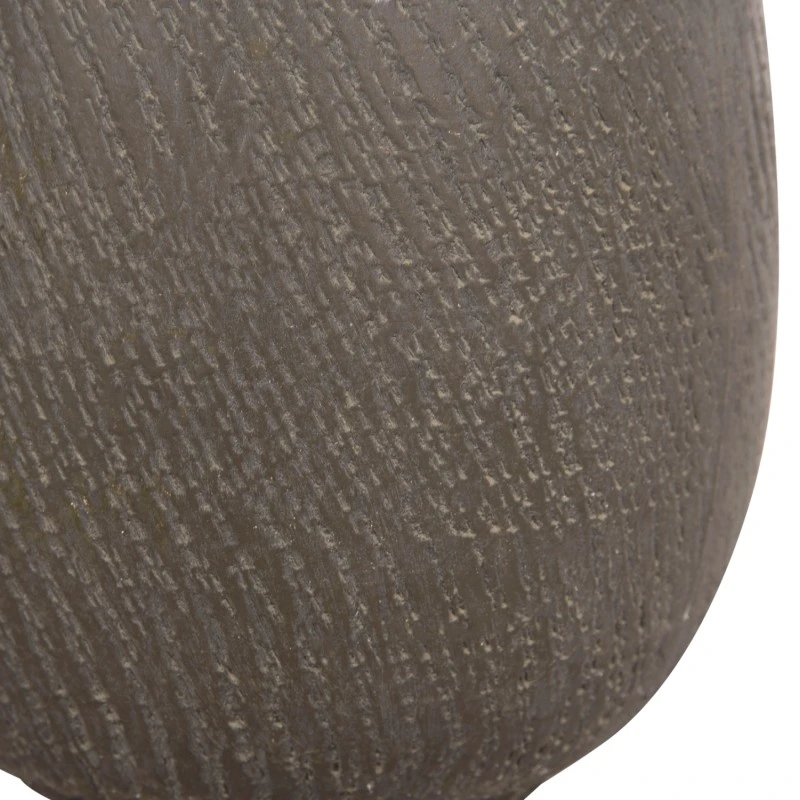 ΣΕΤ 4ΤΜΧ ΓΛΑΣΤΡΕΣ ΣΤΡΟΓΓΥΛΕΣ GARDENER HM4726 FIBERCLAY ΓΚΡΙΖΟΠΡΑΣΙΝΟ Φ52x55Υεκ