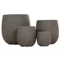 ΣΕΤ 4ΤΜΧ ΓΛΑΣΤΡΕΣ ΣΤΡΟΓΓΥΛΕΣ GARDENER HM4726 FIBERCLAY ΓΚΡΙΖΟΠΡΑΣΙΝΟ Φ52x55Υεκ