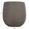 ΣΕΤ 4ΤΜΧ ΓΛΑΣΤΡΕΣ ΣΤΡΟΓΓΥΛΕΣ GARDENER HM4726 FIBERCLAY ΓΚΡΙΖΟΠΡΑΣΙΝΟ Φ52x55Υεκ