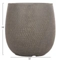 ΣΕΤ 4ΤΜΧ ΓΛΑΣΤΡΕΣ ΣΤΡΟΓΓΥΛΕΣ GARDENER HM4726 FIBERCLAY ΓΚΡΙΖΟΠΡΑΣΙΝΟ Φ52x55Υεκ
