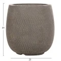ΣΕΤ 4ΤΜΧ ΓΛΑΣΤΡΕΣ ΣΤΡΟΓΓΥΛΕΣ GARDENER HM4726 FIBERCLAY ΓΚΡΙΖΟΠΡΑΣΙΝΟ Φ52x55Υεκ