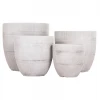 ΣΕΤ 4ΤΜΧ ΓΛΑΣΤΡΕΣ ΣΤΡΟΓΓΥΛΕΣ ΣΕΙΡΑ GARDENER HM4719 FIBERCLAY-ΧΡΩΜΑ CEMENT Φ44x43Υεκ