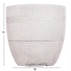ΣΕΤ 4ΤΜΧ ΓΛΑΣΤΡΕΣ ΣΤΡΟΓΓΥΛΕΣ ΣΕΙΡΑ GARDENER HM4719 FIBERCLAY-ΧΡΩΜΑ CEMENT Φ44x43Υεκ