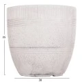 ΣΕΤ 4ΤΜΧ ΓΛΑΣΤΡΕΣ ΣΤΡΟΓΓΥΛΕΣ ΣΕΙΡΑ GARDENER HM4719 FIBERCLAY-ΧΡΩΜΑ CEMENT Φ44x43Υεκ