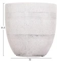 ΣΕΤ 4ΤΜΧ ΓΛΑΣΤΡΕΣ ΣΤΡΟΓΓΥΛΕΣ ΣΕΙΡΑ GARDENER HM4719 FIBERCLAY-ΧΡΩΜΑ CEMENT Φ44x43Υεκ