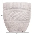ΣΕΤ 4ΤΜΧ ΓΛΑΣΤΡΕΣ ΣΤΡΟΓΓΥΛΕΣ ΣΕΙΡΑ GARDENER HM4719 FIBERCLAY-ΧΡΩΜΑ CEMENT Φ44x43Υεκ