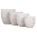 ΣΕΤ 4ΤΜΧ ΓΛΑΣΤΡΕΣ ΣΤΡΟΓΓΥΛΕΣ ΣΕΙΡΑ GARDENER HM4719 FIBERCLAY-ΧΡΩΜΑ CEMENT Φ44x43Υεκ