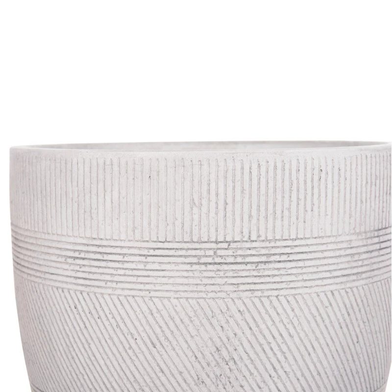 ΣΕΤ 4ΤΜΧ ΓΛΑΣΤΡΕΣ ΣΤΡΟΓΓΥΛΕΣ ΣΕΙΡΑ GARDENER HM4719 FIBERCLAY-ΧΡΩΜΑ CEMENT Φ44x43Υεκ