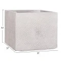 ΣΕΤ 4ΤΜΧ ΓΛΑΣΤΡΕΣ ΤΕΤΡΑΓΩΝΕΣ GARDENER HM4730 FIBERCLAY ΓΚΡΙ CEMENT 37x37x32Υεκ.