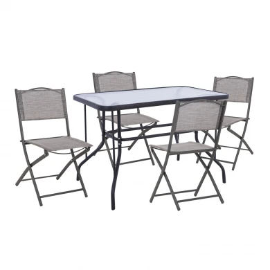 ΣΕΤ ΕΞ.ΧΩΡΟΥ 5ΤΜΧ MAG HM21033.01 ΤΡΑΠΕΖΙ ADAM & 4 ΠΤΥΣΣΟΜΕΝΕΣ ΚΑΡΕΚΛΕΣ ΓΚΡΙ