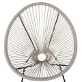 ΣΕΤ ΕΞΩΤΕΡΙΚΟΥ ΧΩΡΟΥ 3ΤΜΧ ACAPULCO HM11861.03 P.E.RATTAN ΕΚΡΟΥ-ΜΕΤΑΛΛΟ ΣΕ ΜΑΥΡΟ