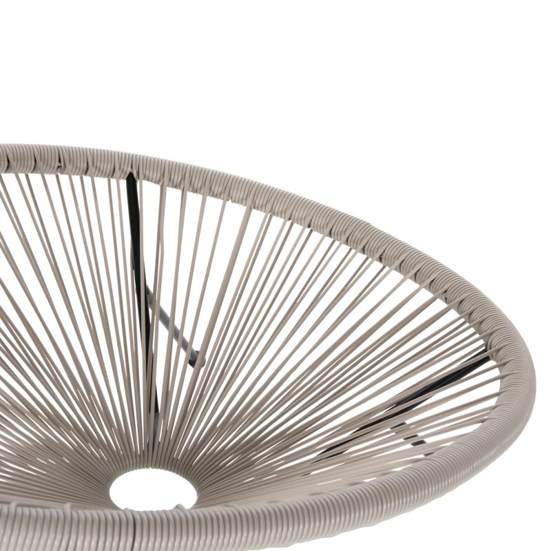 ΣΕΤ ΕΞΩΤΕΡΙΚΟΥ ΧΩΡΟΥ 3ΤΜΧ ACAPULCO HM11861.03 P.E.RATTAN ΕΚΡΟΥ-ΜΕΤΑΛΛΟ ΣΕ ΜΑΥΡΟ