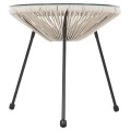 ΣΕΤ ΕΞΩΤΕΡΙΚΟΥ ΧΩΡΟΥ 3ΤΜΧ ACAPULCO HM11861.03 P.E.RATTAN ΕΚΡΟΥ-ΜΕΤΑΛΛΟ ΣΕ ΜΑΥΡΟ