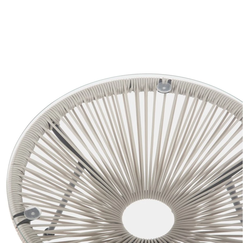 ΣΕΤ ΕΞΩΤΕΡΙΚΟΥ ΧΩΡΟΥ 3ΤΜΧ ACAPULCO HM11861.03 P.E.RATTAN ΕΚΡΟΥ-ΜΕΤΑΛΛΟ ΣΕ ΜΑΥΡΟ