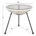 ΣΕΤ ΕΞΩΤΕΡΙΚΟΥ ΧΩΡΟΥ 3ΤΜΧ ACAPULCO HM11861.12 P.E.RATTAN ΛΕΥΚΟ-ΜΕΤΑΛΛΟ ΣΕ ΜΑΥΡΟ