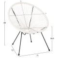 ΣΕΤ ΕΞΩΤΕΡΙΚΟΥ ΧΩΡΟΥ 3ΤΜΧ ACAPULCO HM11861.12 P.E.RATTAN ΛΕΥΚΟ-ΜΕΤΑΛΛΟ ΣΕ ΜΑΥΡΟ