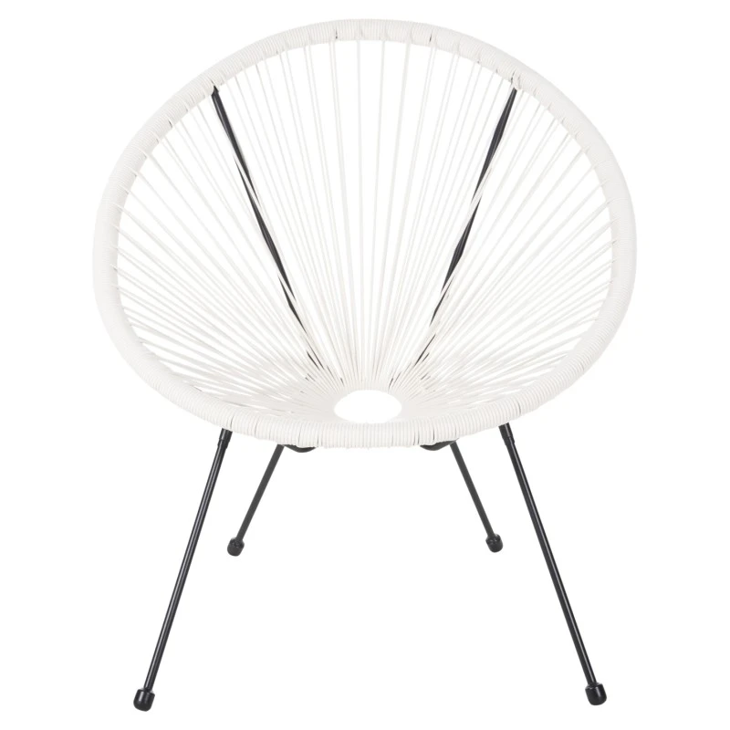 ΣΕΤ ΕΞΩΤΕΡΙΚΟΥ ΧΩΡΟΥ 3ΤΜΧ ACAPULCO HM11861.12 P.E.RATTAN ΛΕΥΚΟ-ΜΕΤΑΛΛΟ ΣΕ ΜΑΥΡΟ